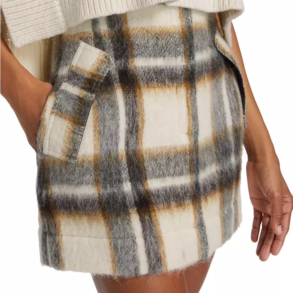 Aknvas plaid mini skirt